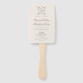 Elegant Classic Crest Monogram Golf Wedding Handwaaier (Voorkant)