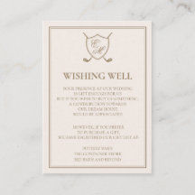 Elegant Classic Crest Monogram Golf Wedding