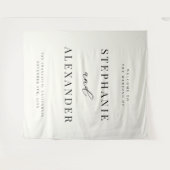 Elegant Classic Custom Fabric Wedding Welcome Sign Wandkleed (Voorkant (horizontaal))