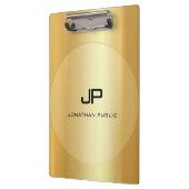 Elegant Classic Custom Gold Kijk Monogramed Klembord (Links)