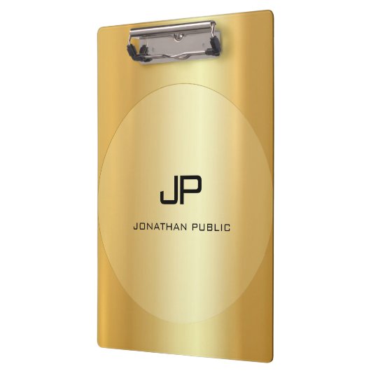 Elegant Classic Custom Gold Kijk Monogramed Klembord (Links)