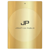 Elegant Classic Custom Gold Kijk Monogramed Klembord (Achterkant)