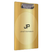 Elegant Classic Custom Gold Kijk Monogramed Klembord (Rechts)