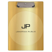 Elegant Classic Custom Gold Kijk Monogramed Klembord (Voorkant)