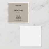 Elegant Classic Design American Text Cool Nostaly Vierkante Visitekaartje (Voorkant / Achterkant)