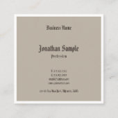 Elegant Classic Design American Text Cool Nostaly Vierkante Visitekaartje (Voorkant)