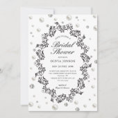 Elegant Classic Diamonds and Pearls Vrijgezellenfe Kaart (Voorkant)