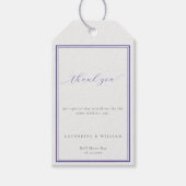 Elegant Classic Double Lijst Nautical Navy Wedding Cadeaulabel (Voorkant)