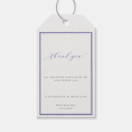 Elegant Classic Double Lijst Nautical Navy Wedding Cadeaulabel
