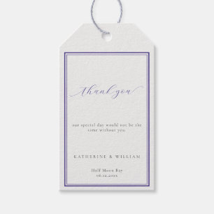 Elegant Classic Double Lijst Nautical Navy Wedding Cadeaulabel