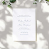 Elegant Classic Dusty Blue Wedding Kaart