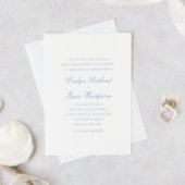 Elegant Classic Dusty Blue Wedding Kaart