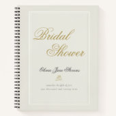 Elegant Classic Ecru Lijst Vrijgezellenfeest Gift  Notitieboek (Voorkant)