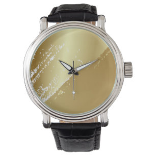 Elegant Classic Eenvoudig Goud Blauwgroen Mannen Horloge