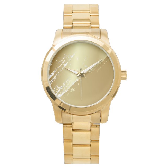 Elegant Classic Eenvoudig Goud Blauwgroen Mannen Horloge (Voorkant)