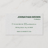 Elegant Classic Eenvoudig Groen Grijs Sprinkles Mo Visitekaartje (Achterkant)