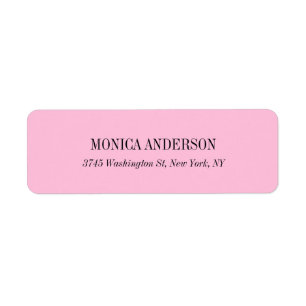 Elegant Classic Eenvoudig Roze Uniek Origineel Etiket