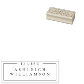 Elegant Classic Ex Libris Custom Name Bookplate Rubberstempel (Gestempeld)