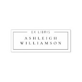 Elegant Classic Ex Libris Custom Name Bookplate Rubberstempel (Afrduk)
