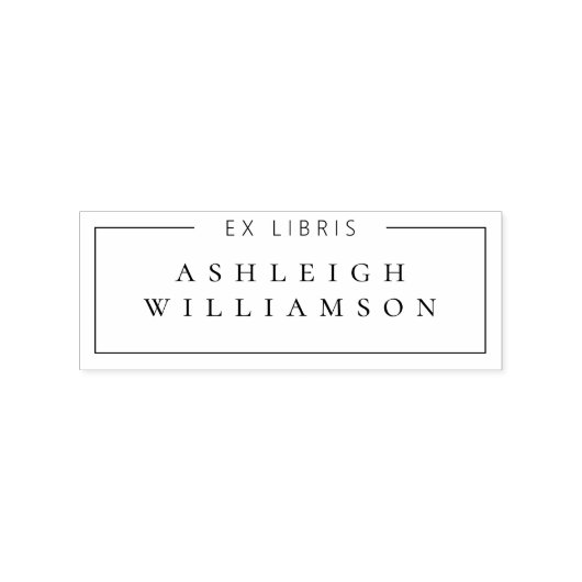 Elegant Classic Ex Libris Custom Name Bookplate Rubberstempel (Afrduk)