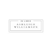 Elegant Classic Ex Libris Custom Name Bookplate Zelfinktende Stempel (Design)
