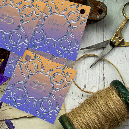 Elegant Classic Fancy 25th Wedding Jubileum Bedankjes Labels