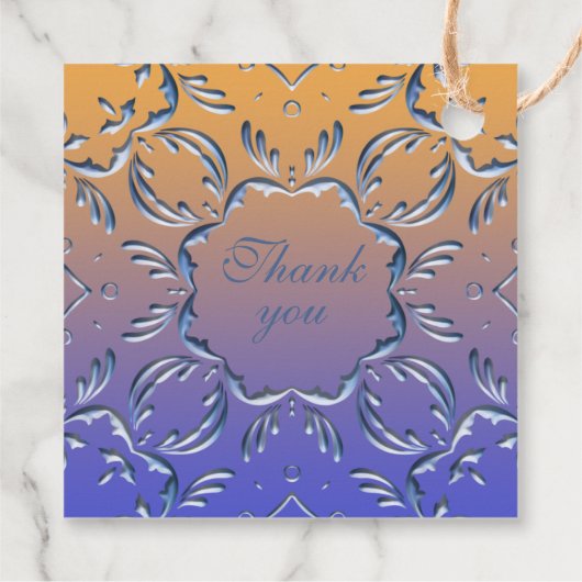 Elegant Classic Fancy 25th Wedding Jubileum Bedankjes Labels (Achterkant)