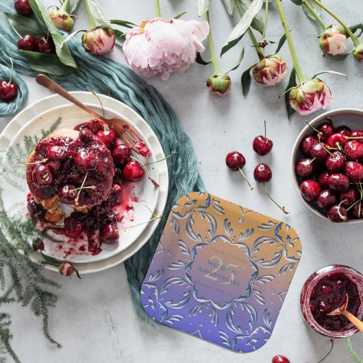 Elegant Classic Fancy 25th Wedding Jubileum Papieren Bordje