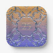 Elegant Classic Fancy 25th Wedding Jubileum Papieren Bordje (Voorkant)