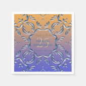 Elegant Classic Fancy 25th Wedding Jubileum Servet (Voorkant)