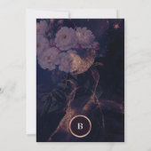 Elegant Classic Floral Boho Fantasy Golden Cirkel Kaart (Achterkant)