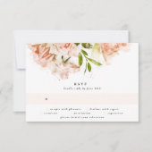 Elegant Classic Floral Waterverf Bruiloft RSVP Kaartje (Voorkant)