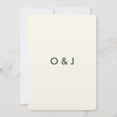 Elegant Classic Floral Wedding Invitation Kaart (Achterkant)