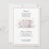 Elegant Classic Floral Wedding Reception Kaart (Voorkant)