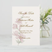 Elegant Classic Florals Save The Date Card Kaart (Staand voorkant)