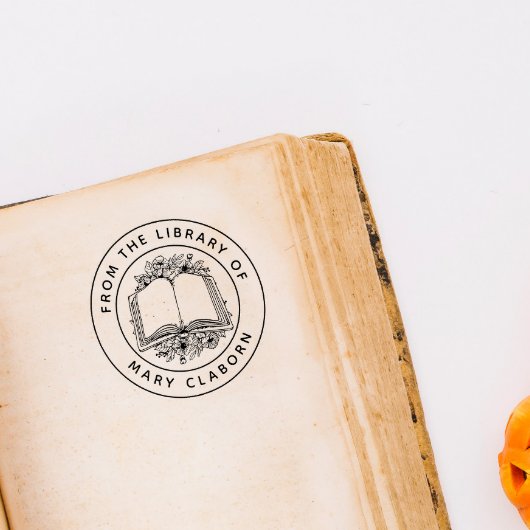 Elegant Classic Flowers Boek uit de bibliotheek va Rubberstempel