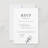Elegant Classic Foliage RSVP Enclosure Kaart (Voorkant)