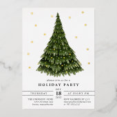 Elegant Classic Folie kerstfeest Folie Invitati Uitnodiging (Voorkant)