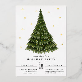 Elegant Classic Folie kerstfeest Folie Invitati Uitnodiging