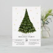 Elegant Classic Folie kerstfeest Folie Invitati Uitnodiging (Staand Voorkant)