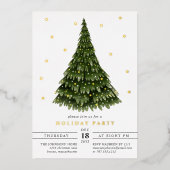 Elegant Classic Folie kerstfeest Uitnodiging (Voorkant)