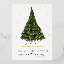 Elegant Classic Folie kerstfeest Uitnodiging