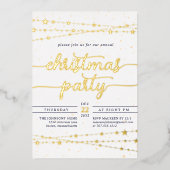 Elegant Classic Folie kerstfeest Uitnodiging (Voorkant)