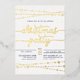 Elegant Classic Folie kerstfeest Uitnodiging