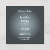 Elegant Classic Font Professional Luxe Vierkante Visitekaartje (Achterkant)