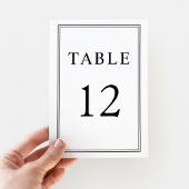 Elegant Classic Formal Black White Wedding Kaart