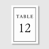 Elegant Classic Formal Black White Wedding Kaart