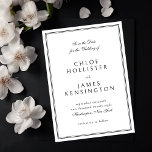 Elegant Classic Formal Black White Wedding Save The Date<br><div class="desc">Elegant Classic Formal Zwart Wit Lijst Bruiloft Save the Date Invitation Kaart</div>