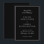 Elegant Classic Formal Black White Wedding Save The Date<br><div class="desc">Elegant Classic Formal Zwart Wit Lijst Bruiloft Save the Date Invitation Kaart</div>