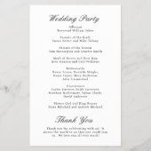 Elegant Classic Formal Budget Wedding Programme Flyer (Achterkant)
